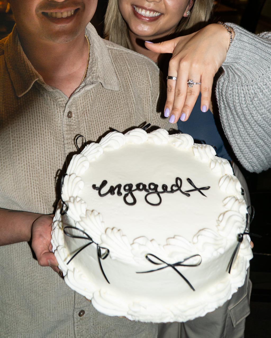 A flashy shot of a celebratory cake